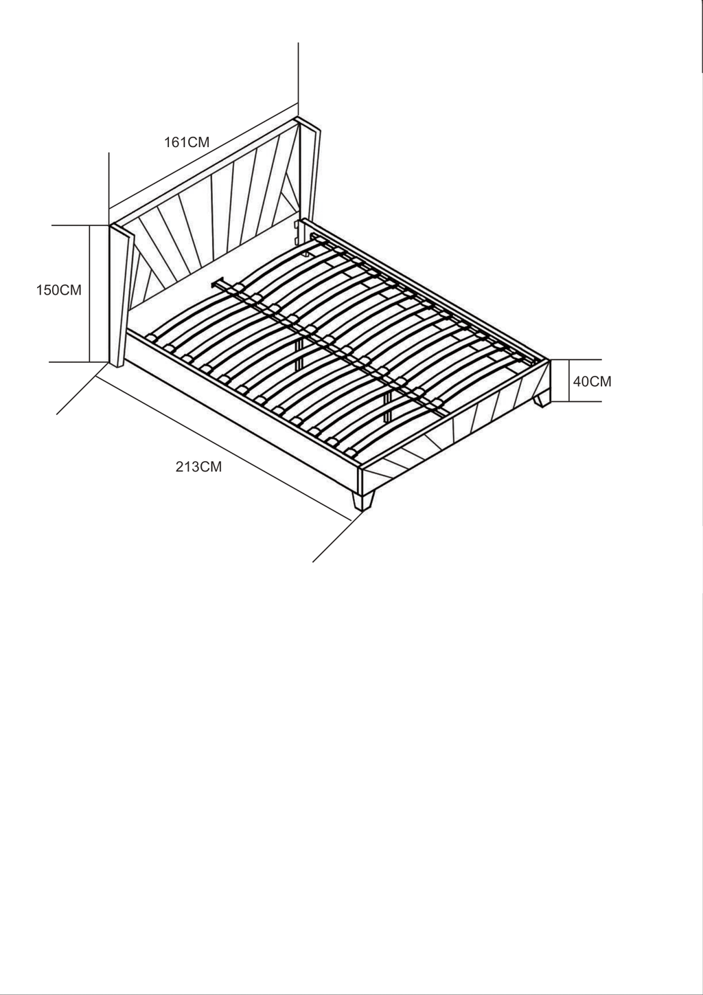 Lit Bonifacio - 140x190, Moka