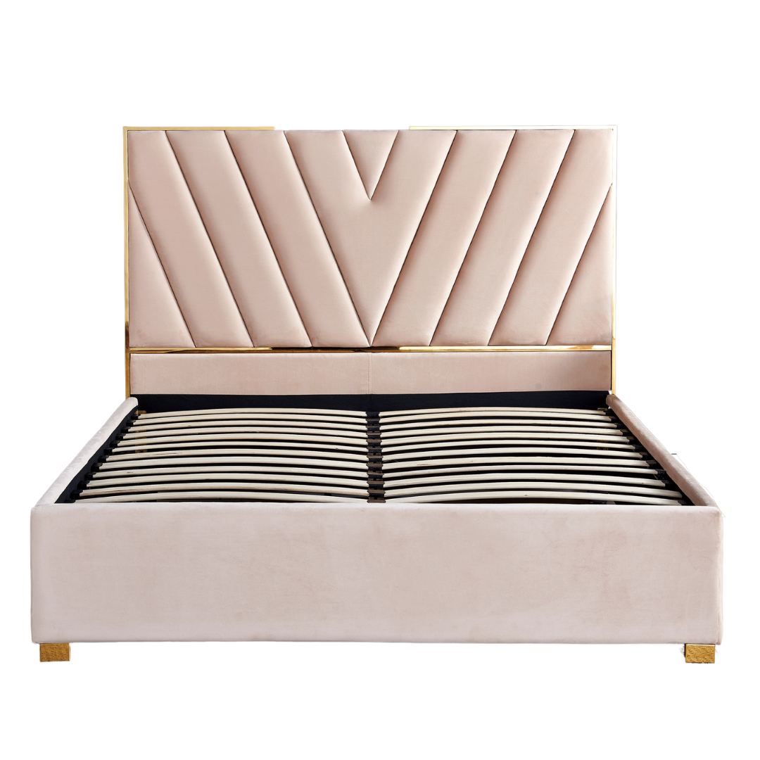 Lit Vera Velours - 140x190, Beige