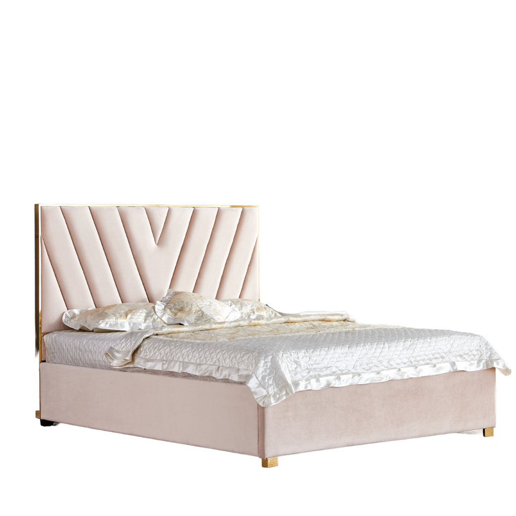 Lit Vera Velours - 140x190, Beige