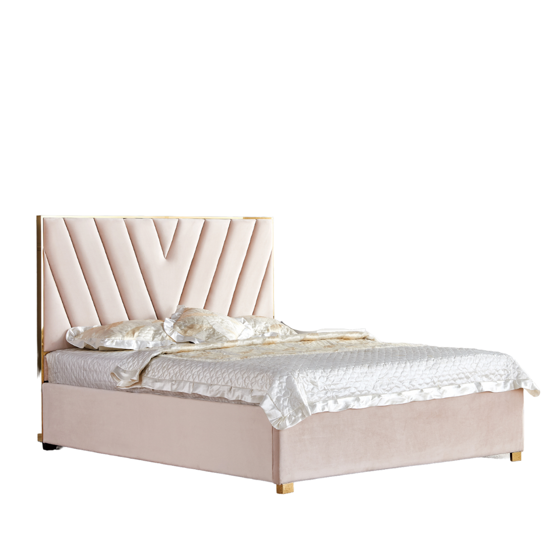 Lit Vera Velours - 140x190, Beige