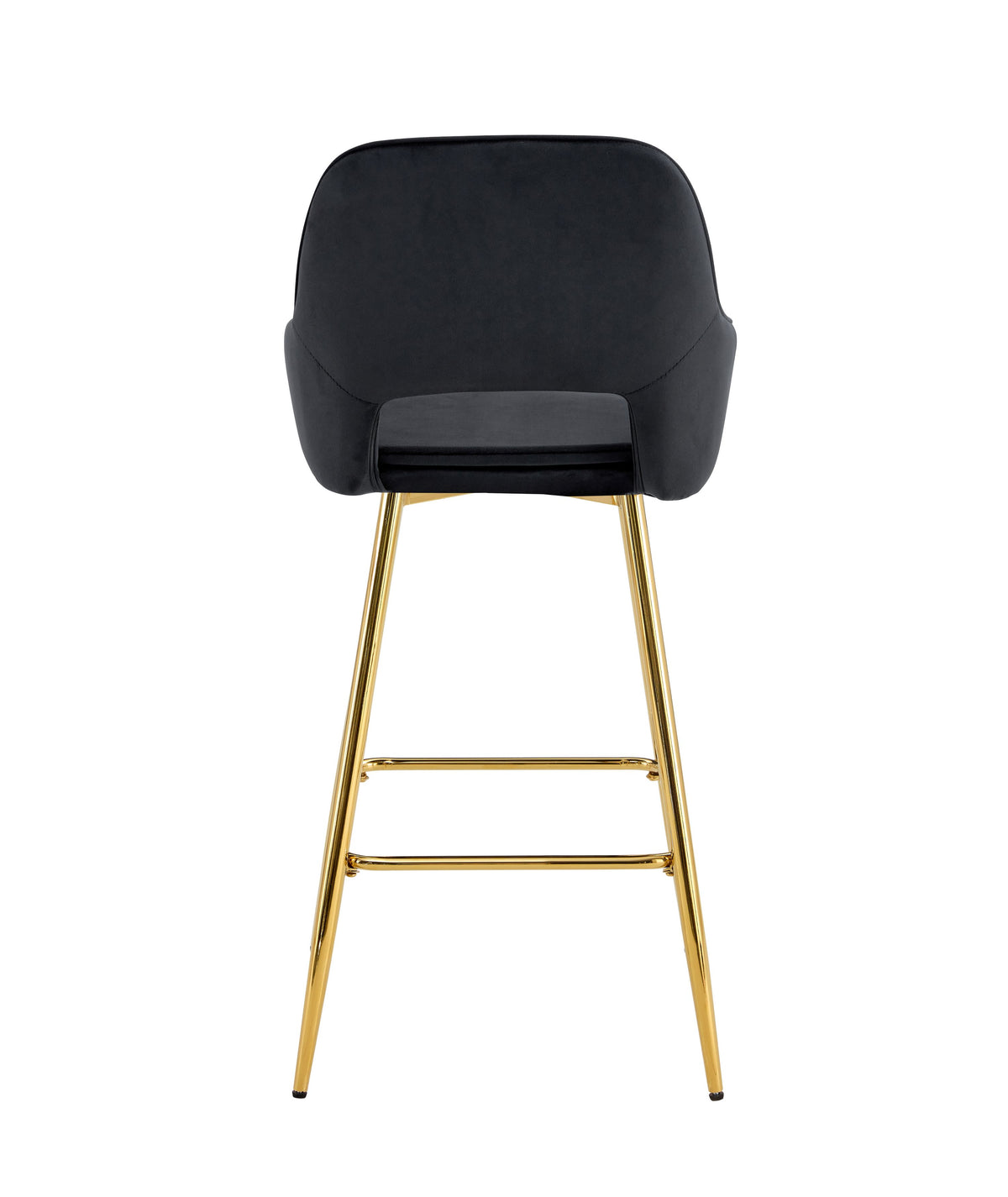 Tabouret de bar Athena en velours – Pieds dorés - velours noir - photo 5