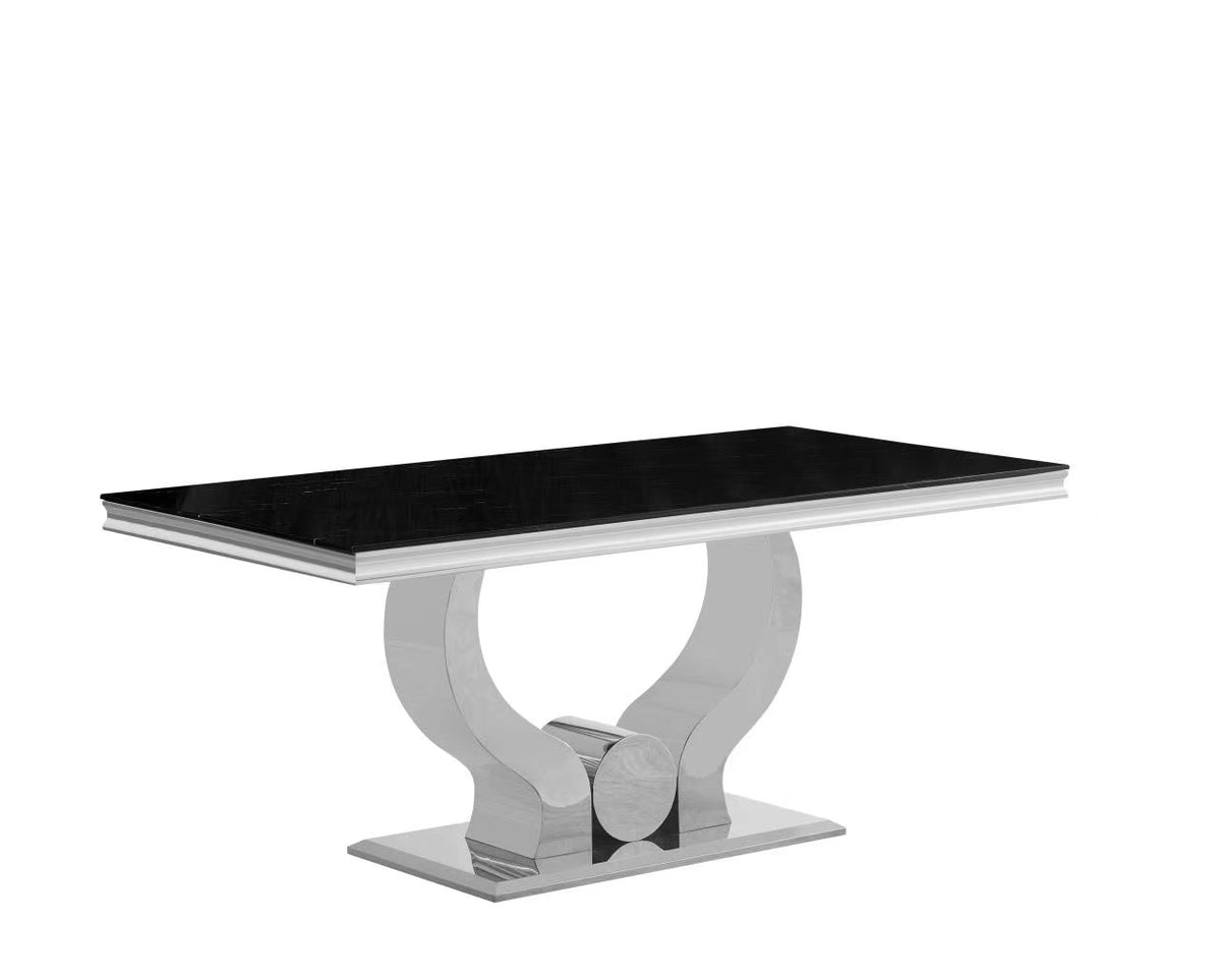 Table Repas Trofy Noir 150X90X75Cm