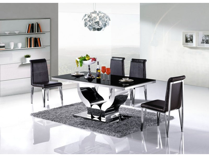 Table Repas Trofy Noir 150X90X75Cm