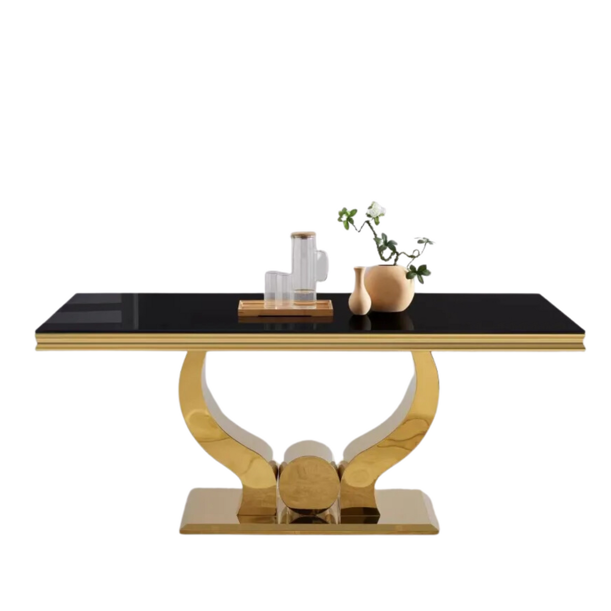 Table Trofy Gold Noir 180 Cm