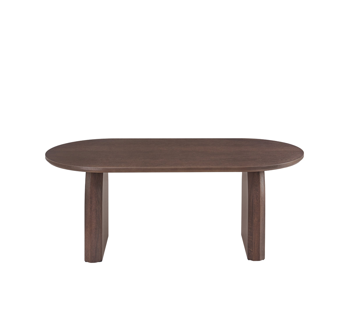 Table Basse Fluide Pied Effet Noyer Plateau Effet Bois Noyer 120X60X45Cm