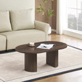 Table Basse New Anna Pied Effet Noyer Plateau Mdf Effet Noyer 120X70X45Cm