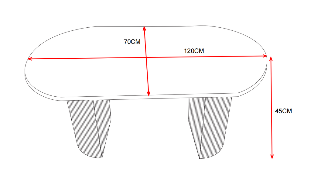 Table Basse New Anna Pied Effet Noyer Plateau Mdf Effet Noyer 120X70X45Cm