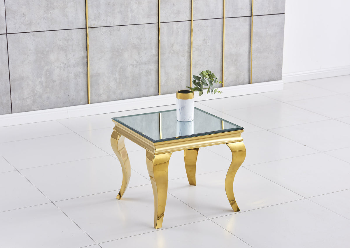 Gueridon Baroque Miroir - 50x50, Doré