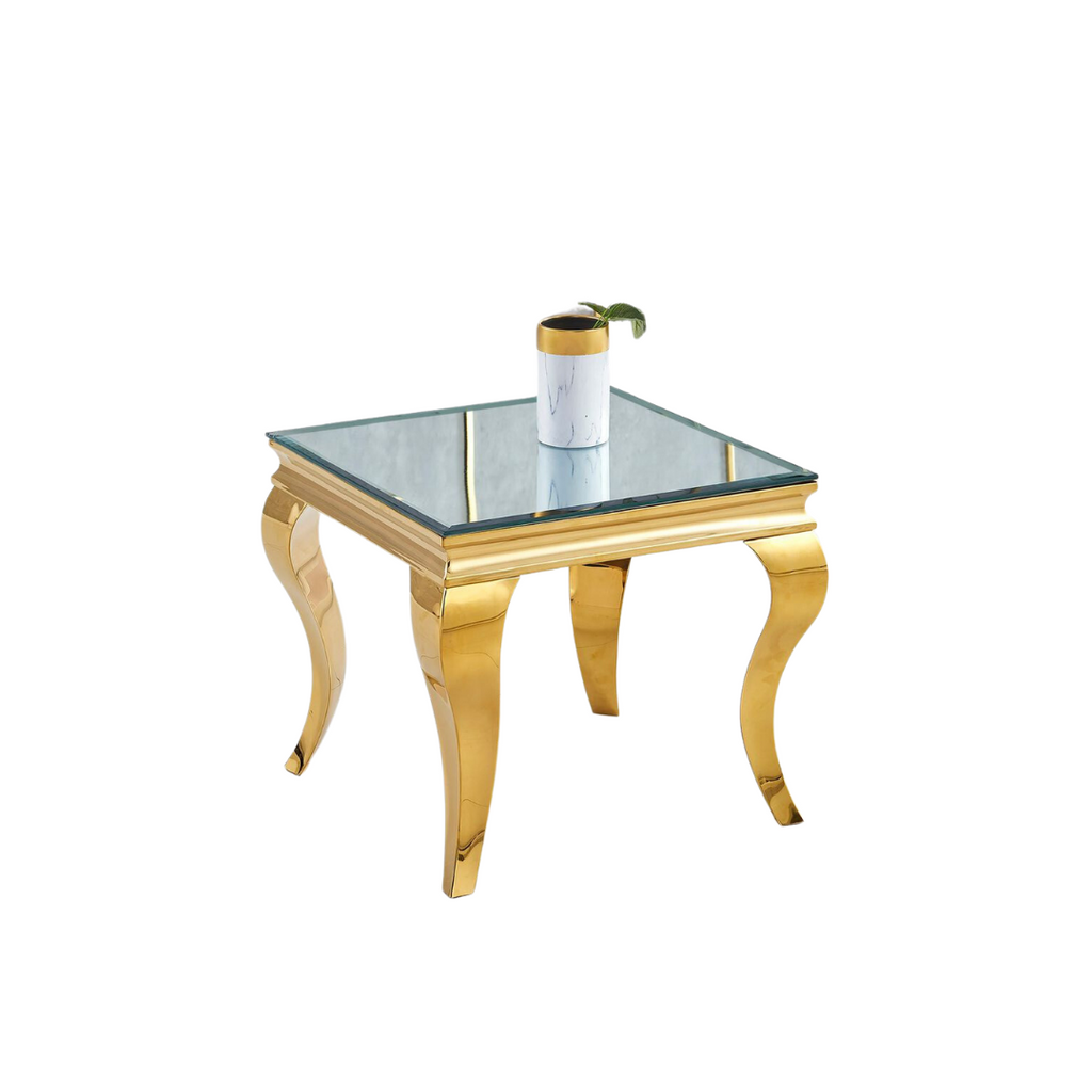 Gueridon Baroque Miroir - 50x50, Doré