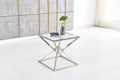 Gueridon Pyramide Chrome Transparent 55X55X55 Cm