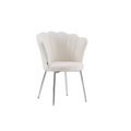 Chaise Nymphea Chrome Molletonne Doudou chrome avec pieds chromés