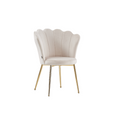 Chaise Nymphea Gold Velours - Beige