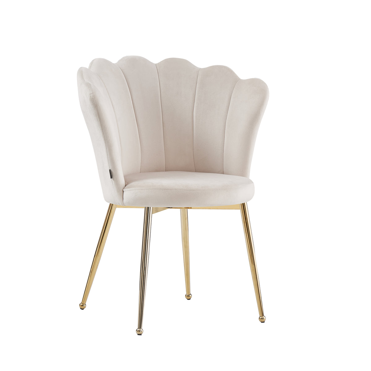 Chaise Nymphea Gold Velours - Beige