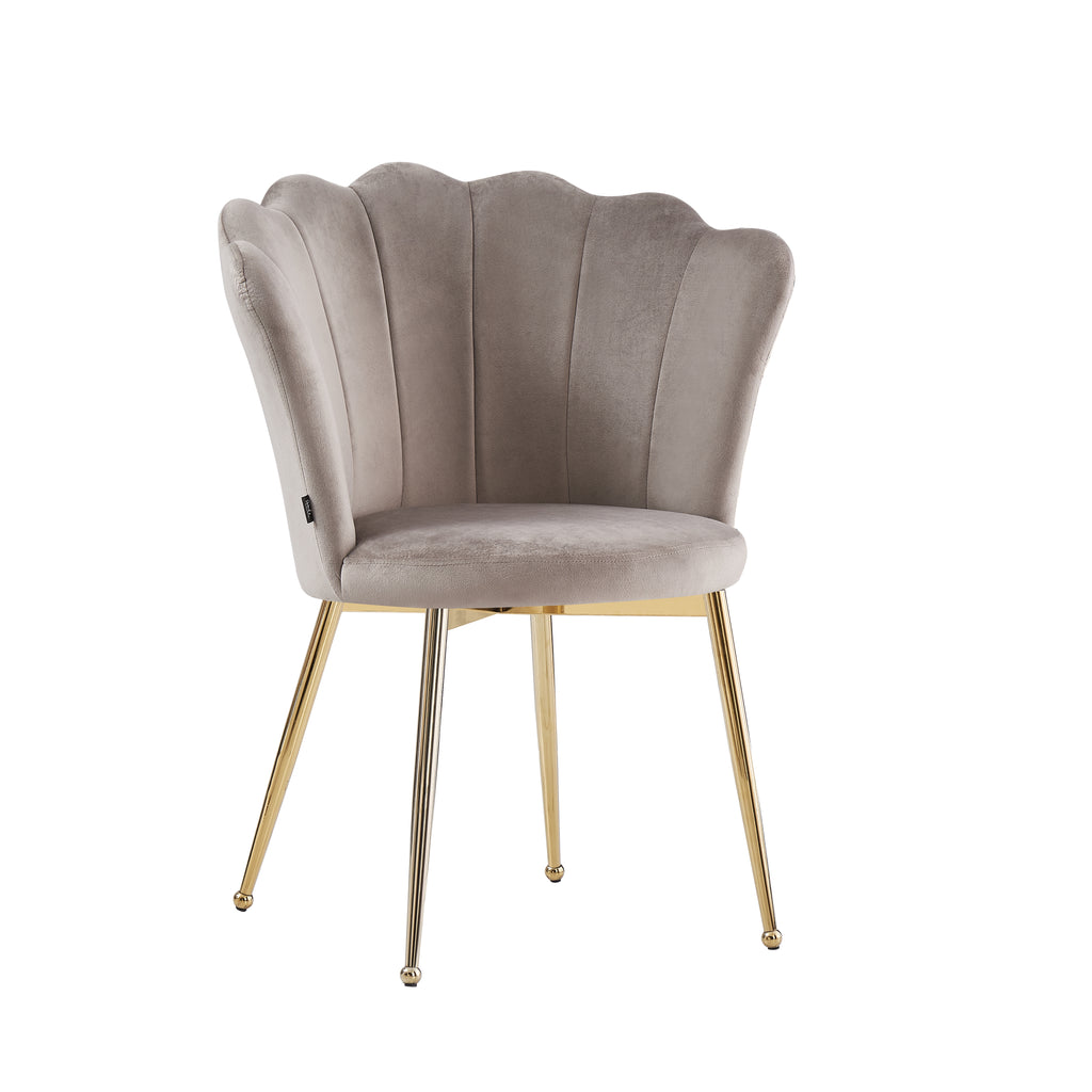 Chaise Nymphea Gold Velours - Moka