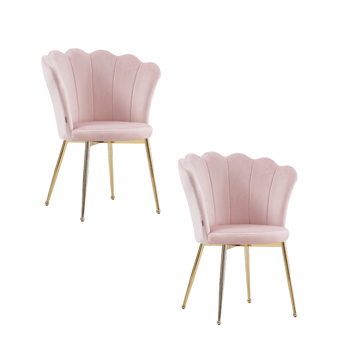 Chaise Nymphea Gold Velours - Rose