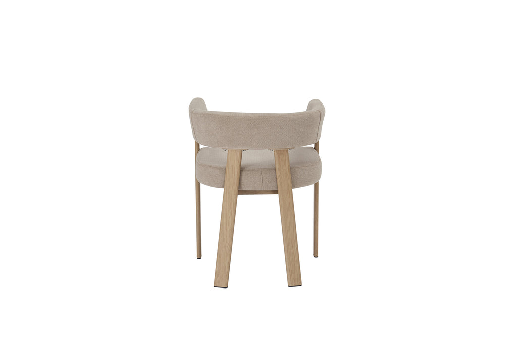 Chaise Alia en tissu 3D – Structure chêne