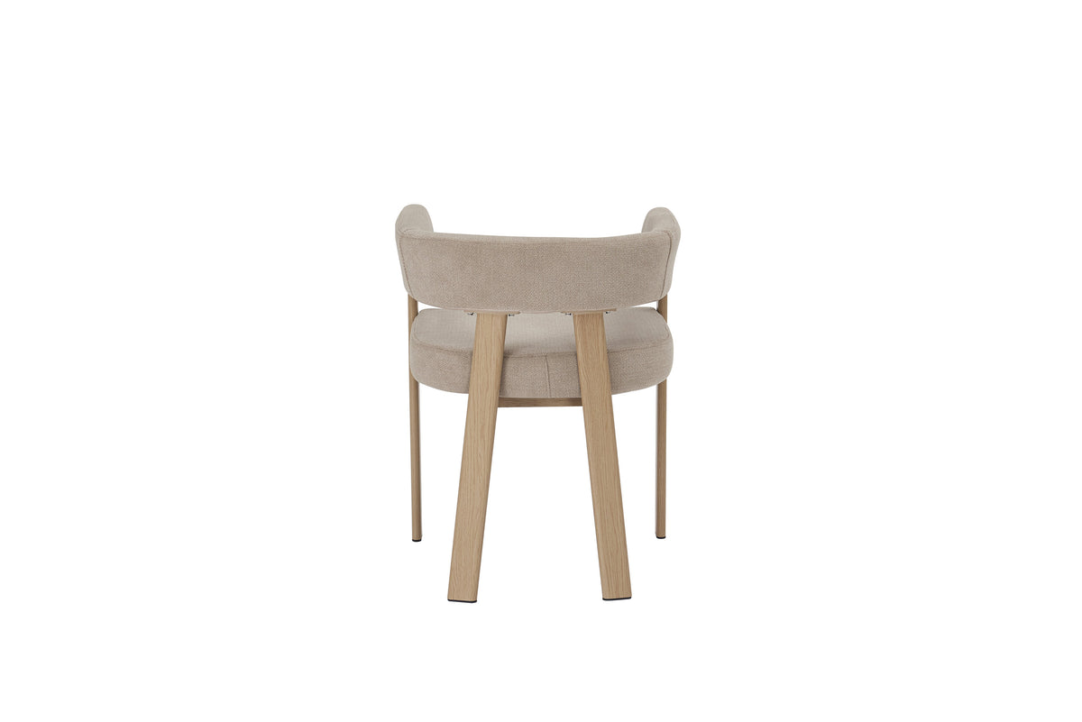 Chaise Alia en tissu 3D – Structure chêne