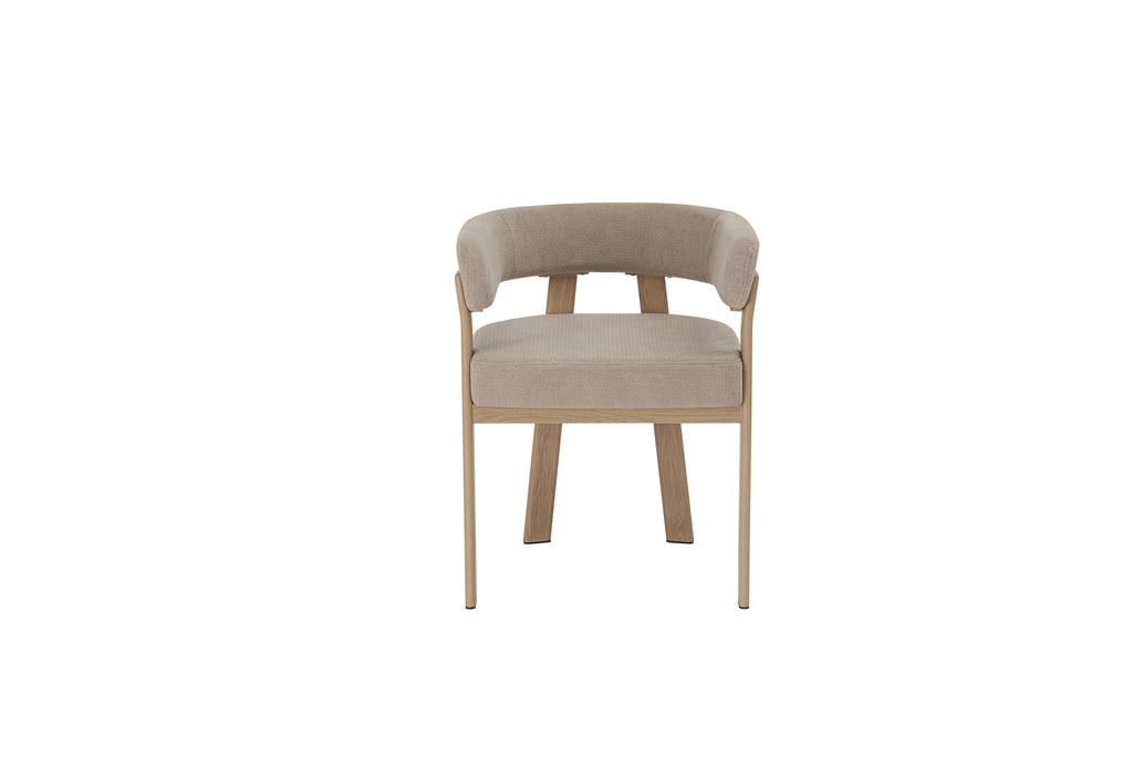 Chaise Alia en tissu 3D – Structure chêne