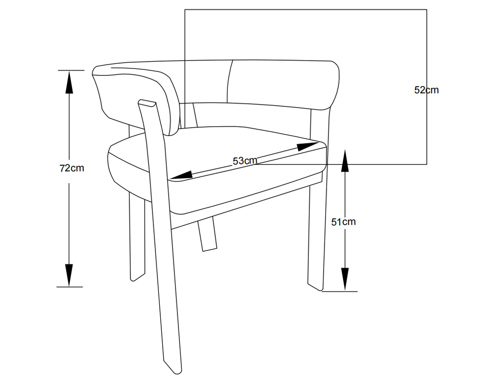 Chaise Alia en tissu 3D – Structure chêne