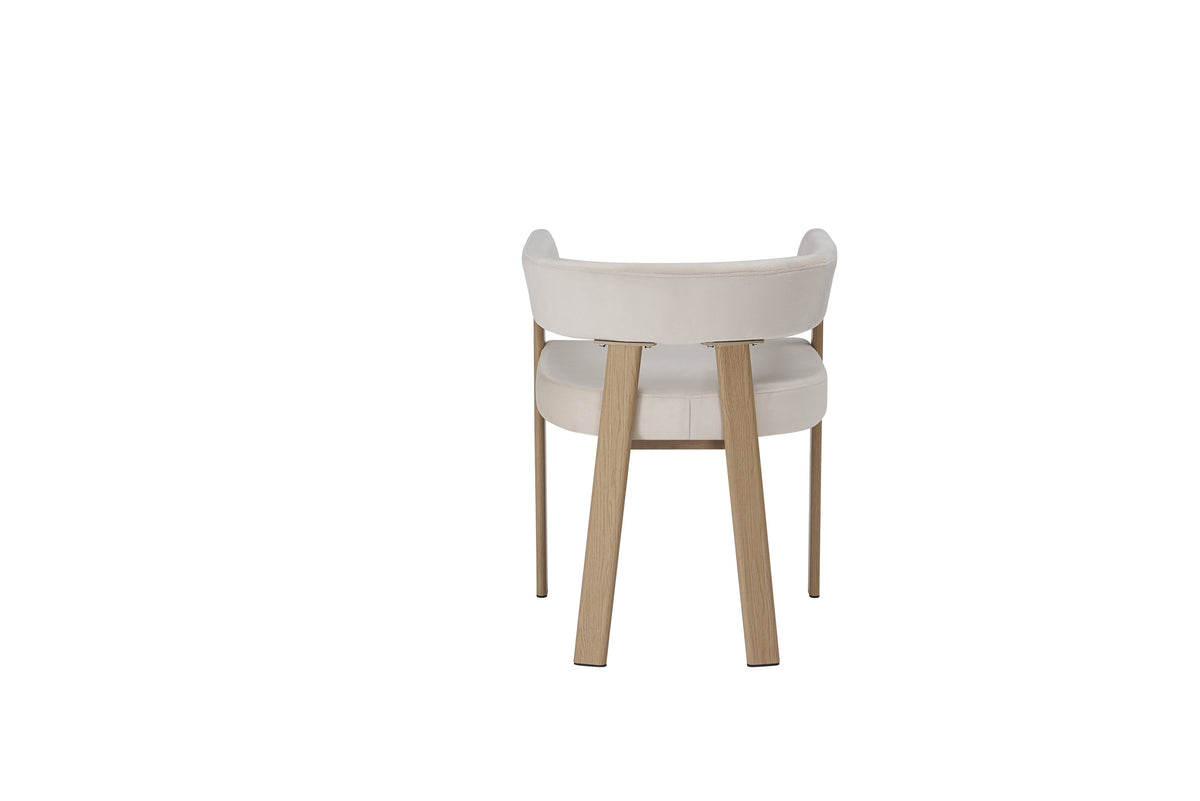 Chaise Alia en tissu 3D – Structure chêne