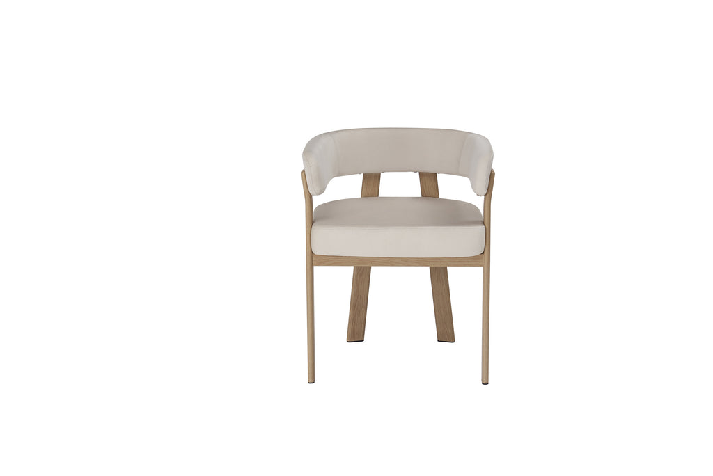 Chaise Alia en tissu 3D – Structure chêne