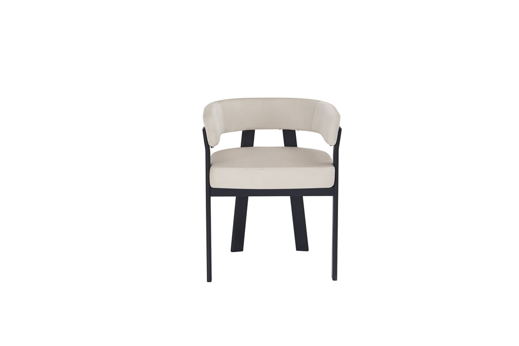 Chaise Alia en tissu 3D – Structure noire