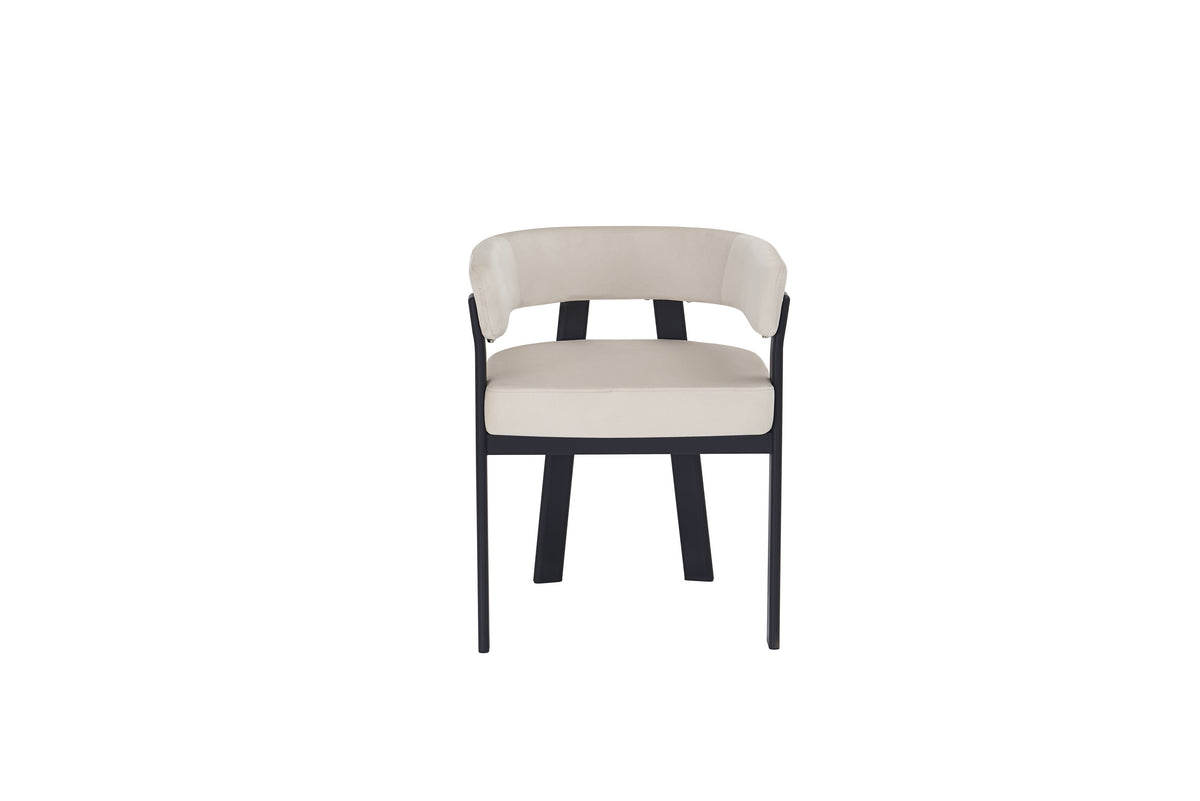 Chaise Alia en tissu 3D – Structure noire