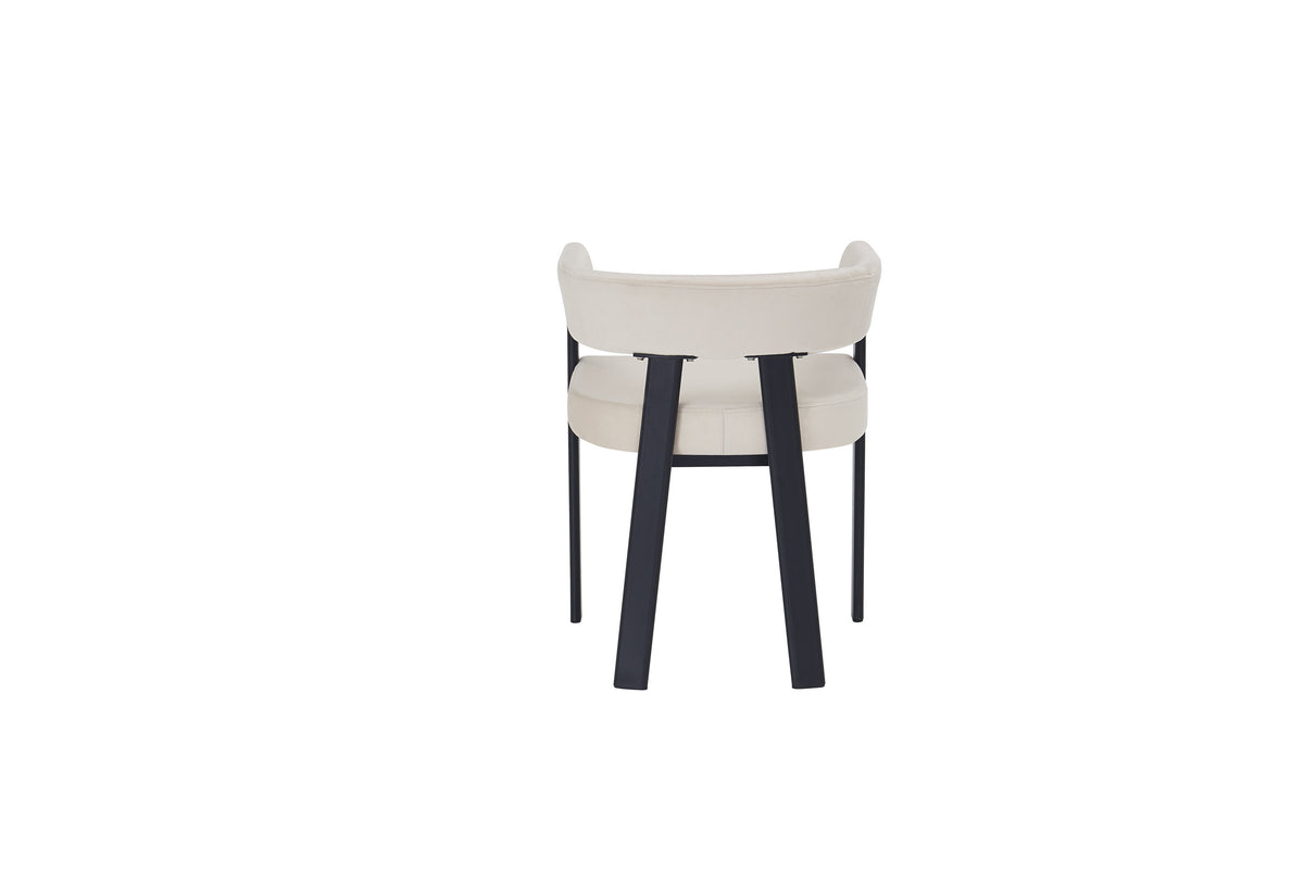 Chaise Alia en tissu 3D – Structure noire