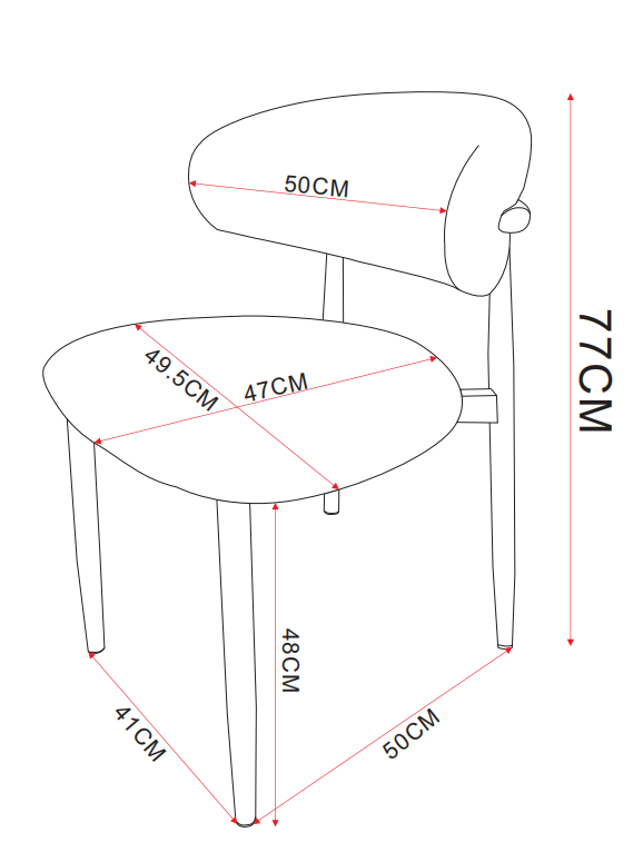 Chaise Lucile pieds Effet Noyer Velours Grain Sable noyer