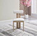 Chaise Tiffany pieds Effet Bois Velours beige