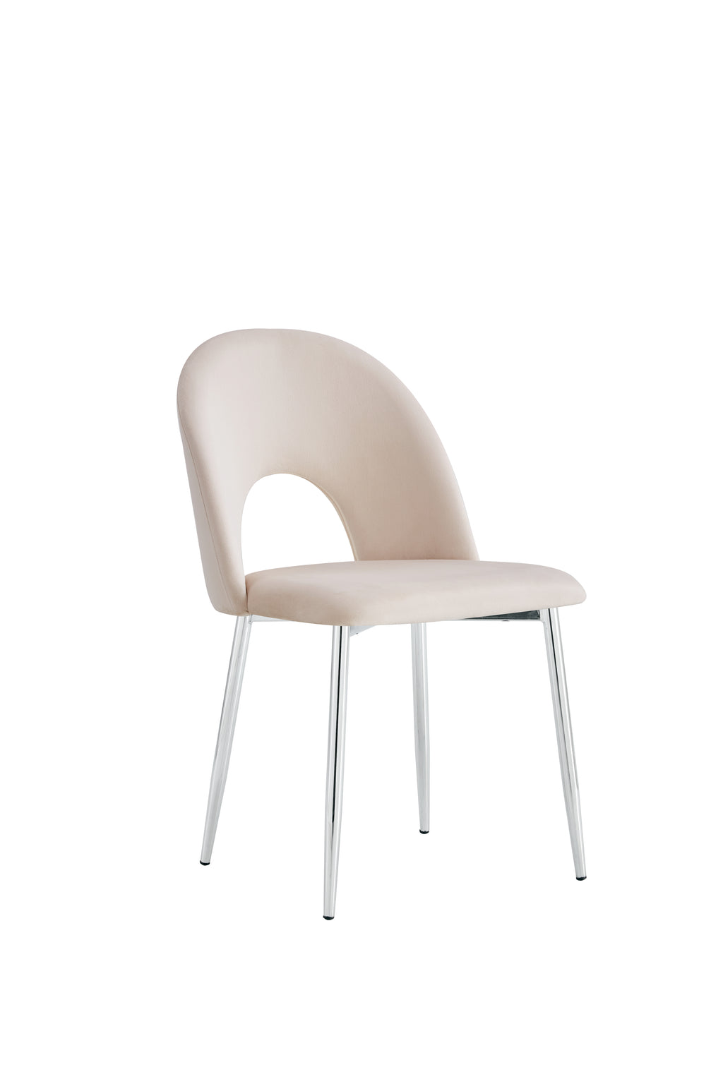Chaise Teddy Pied Chrome - Beige