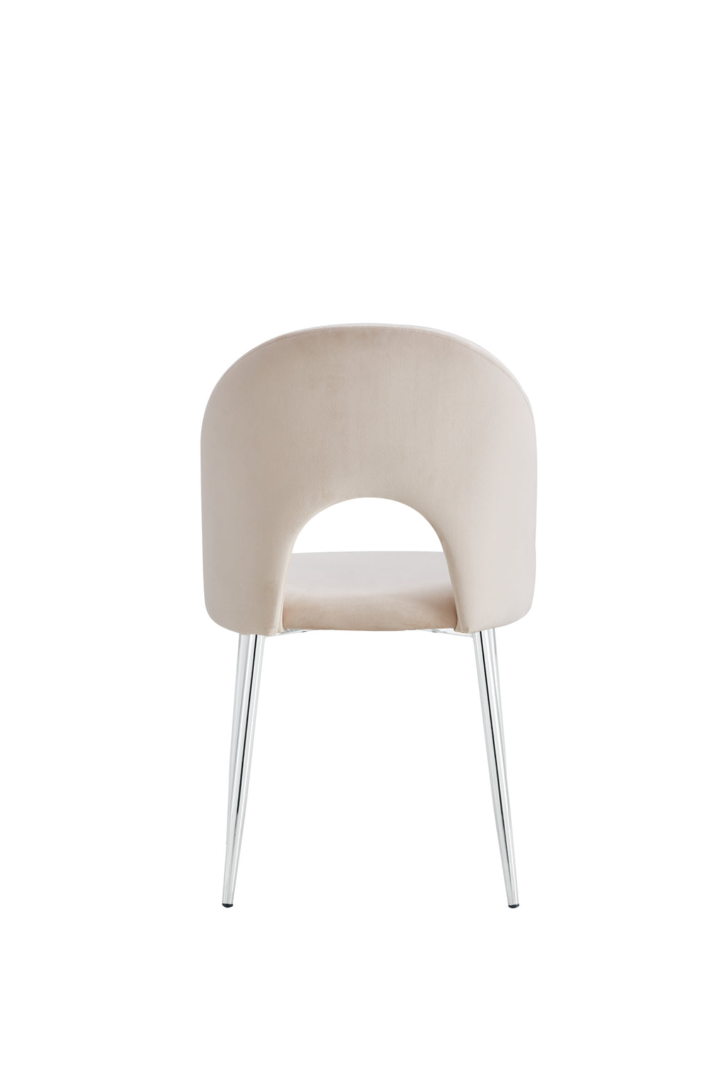 Chaise Teddy Pied Chrome - Beige