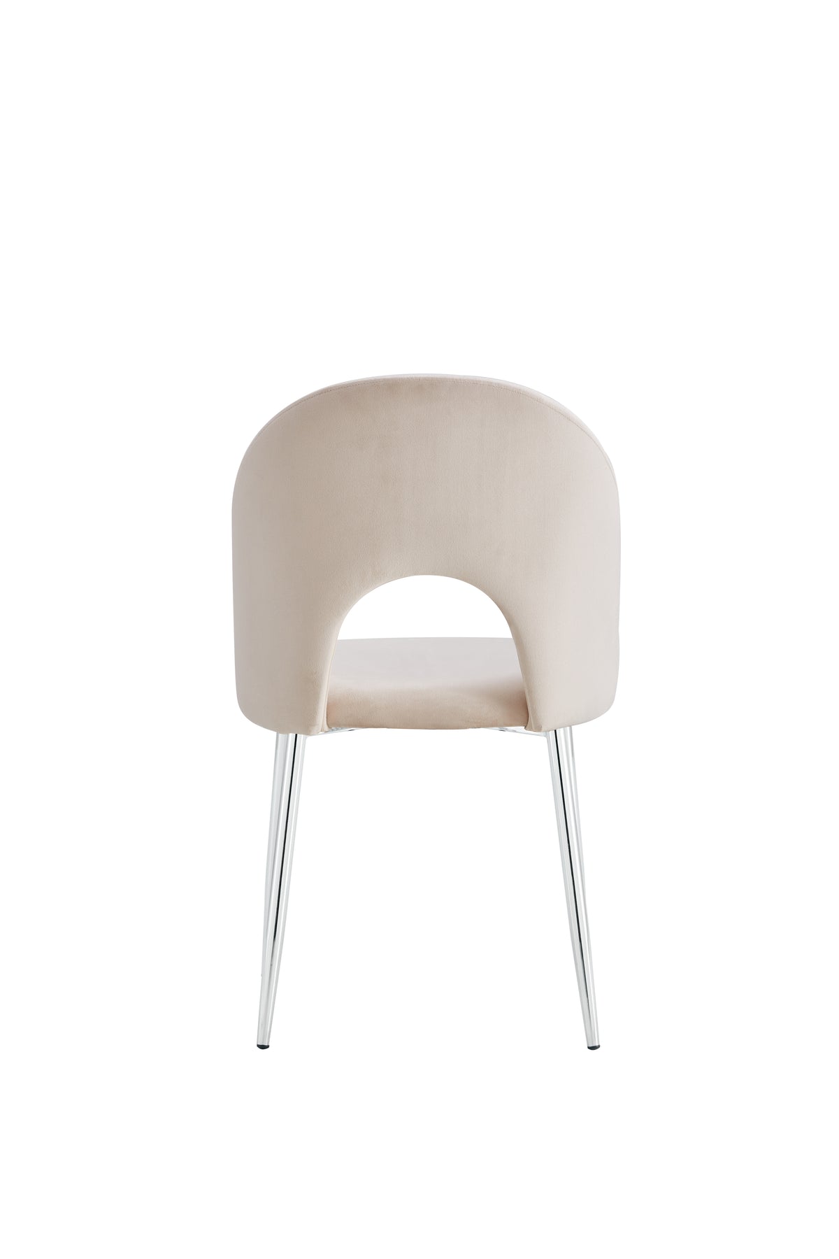 Chaise Teddy Pied Chrome - Beige