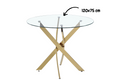 Table Repas Jessica Gold Transparent Xxl120X75Cm