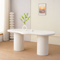 Table Repas Curve Blanc 180X90