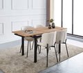 Table Extensible A Rallonge Bora Chene Griffee 110/170X70X75Cm