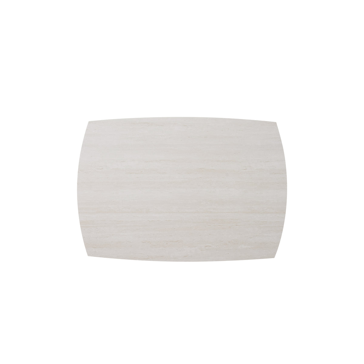 Table Repas Extensible Nysa Pied Metal Noir Céramique Travertin Blanc 129/189X89X76Cm