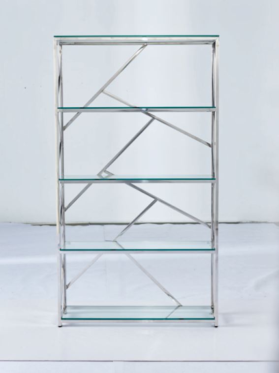 Etagere Geomag Chrome Transparent 100X30X180Cm
