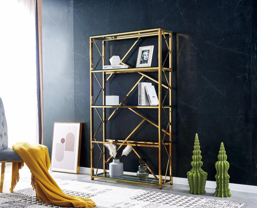 Etagere Geomag Gold Transparent 100X30X180Cm