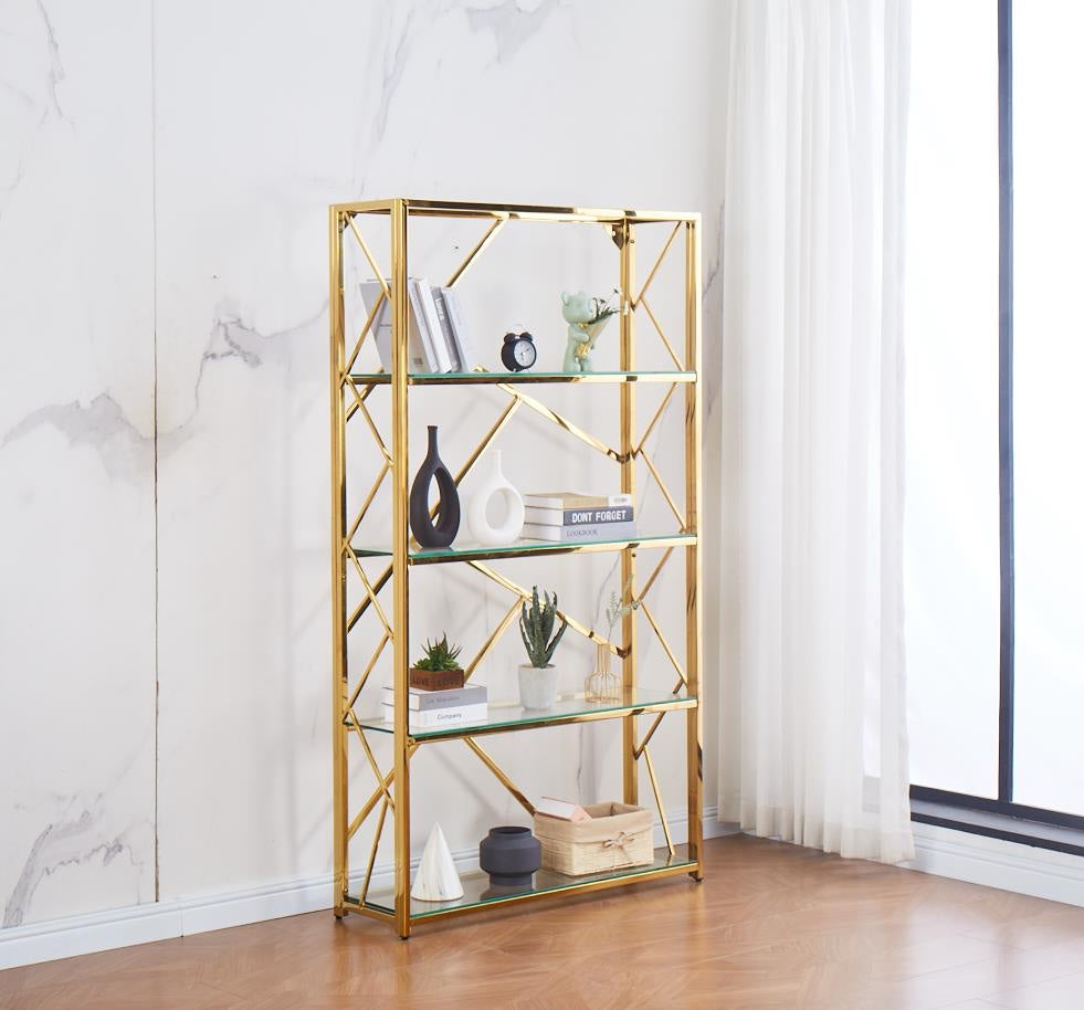 Etagere Geomag Gold Transparent 100X30X180Cm