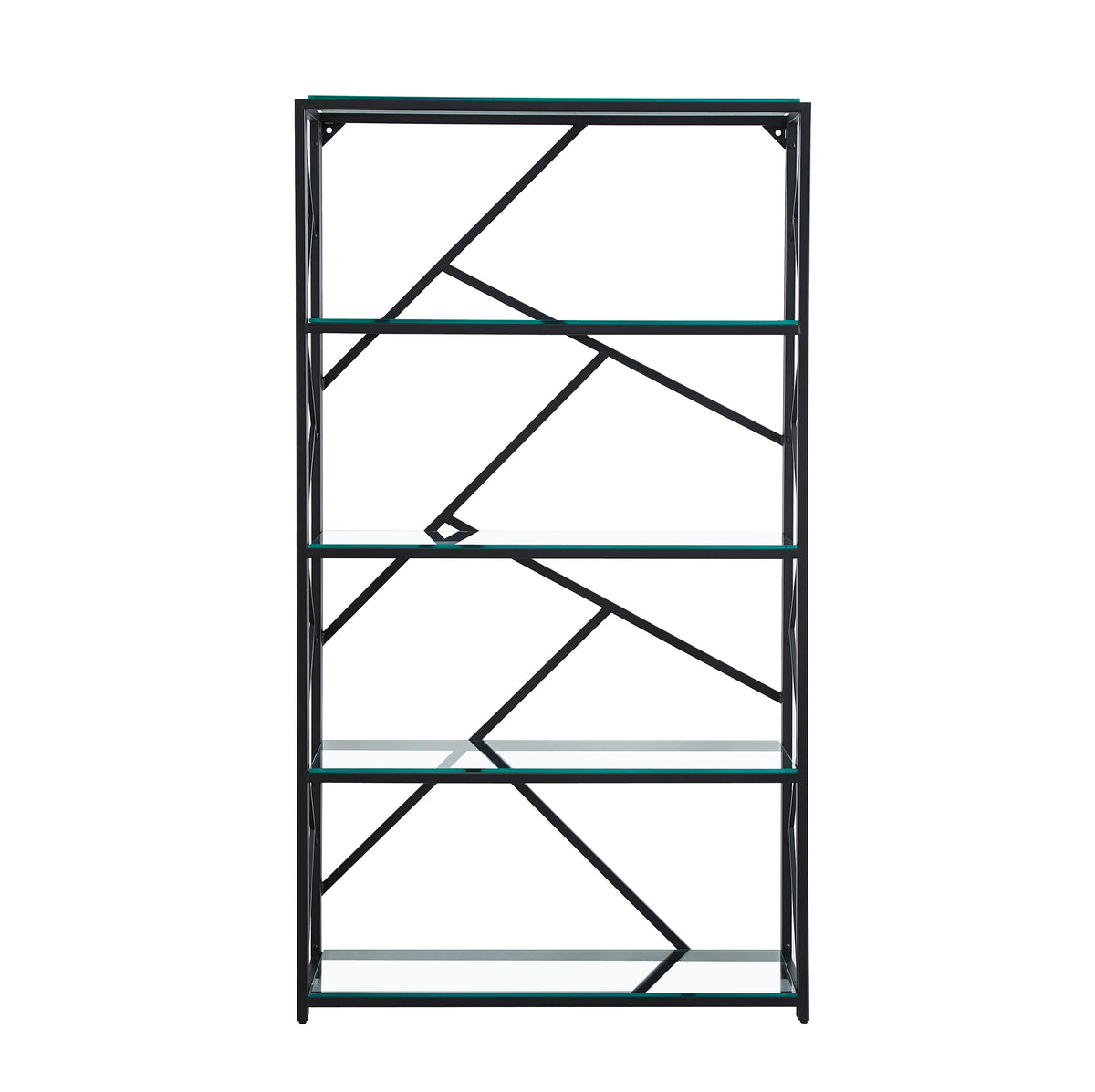 Etagere Geomag Metal Noir Transparent 100X30X180Cm
