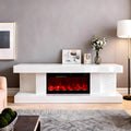 Meuble Tv Cheminee Katty Chauffage 160X38X53Cm