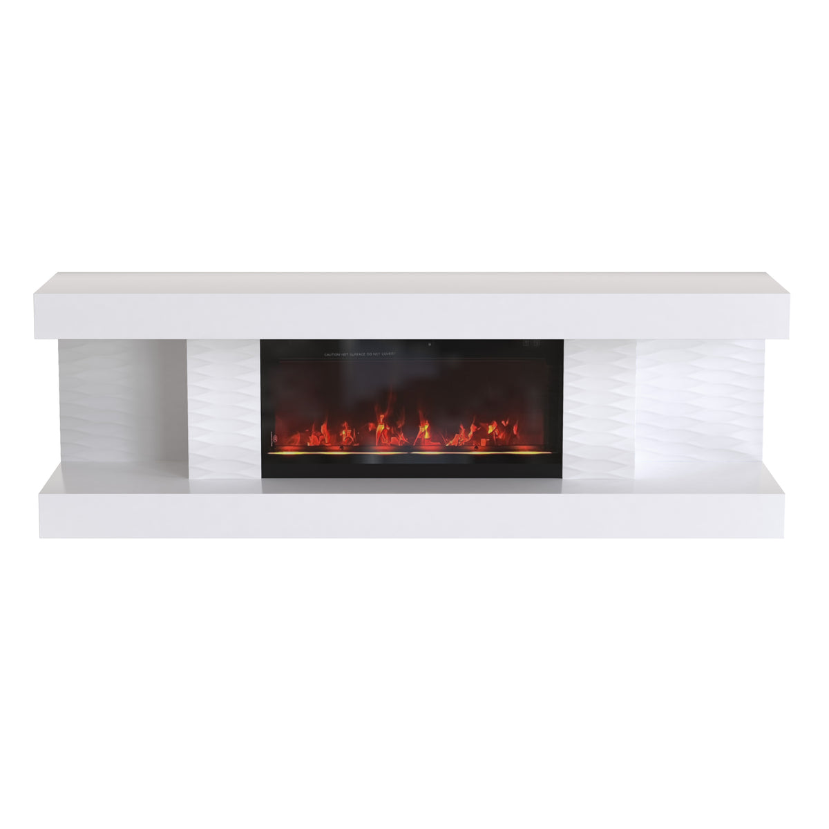 Meuble Tv Cheminee Katty Chauffage 160X38X53Cm