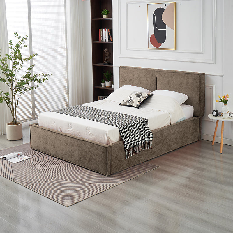 Lit Double Coffre Olivia Chenille - 160x200, Moka