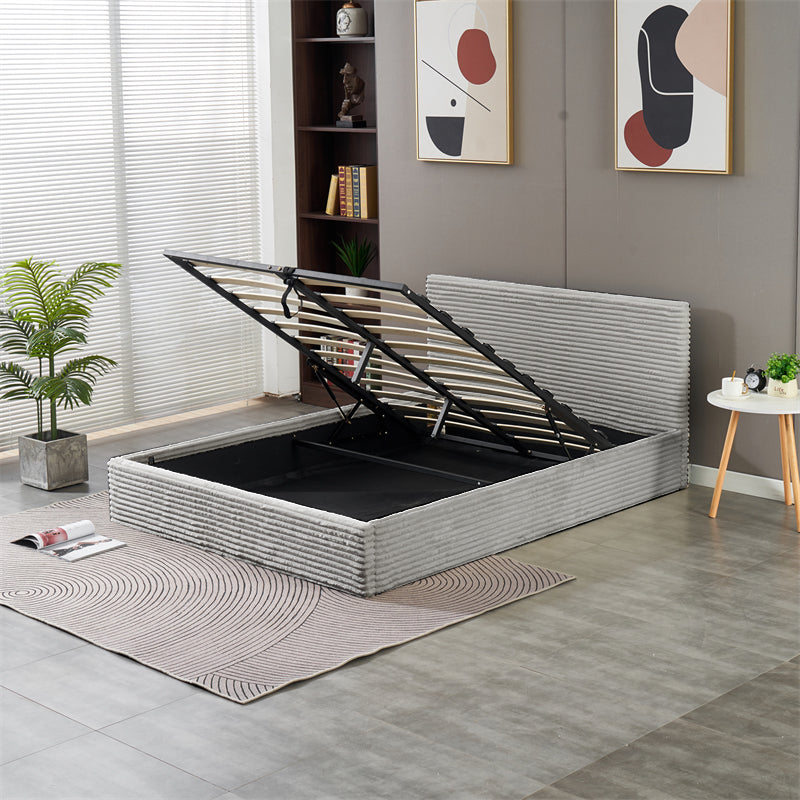 Lit Coffre Maia Cotele - 160x200, Gris