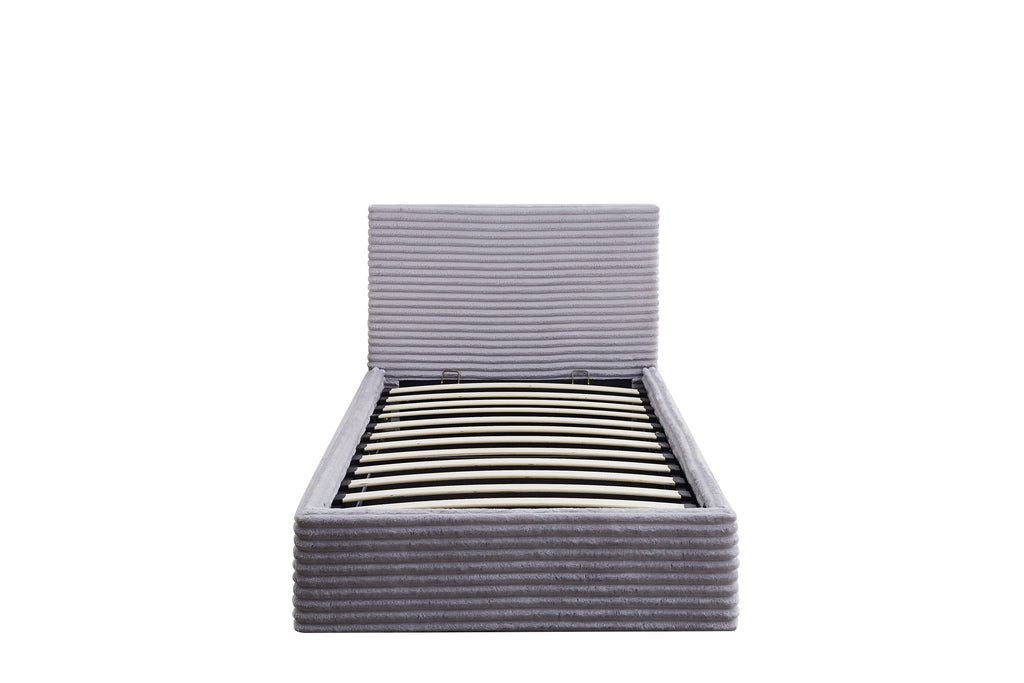 Lit Coffre Maia Cotele - 90x190, Gris