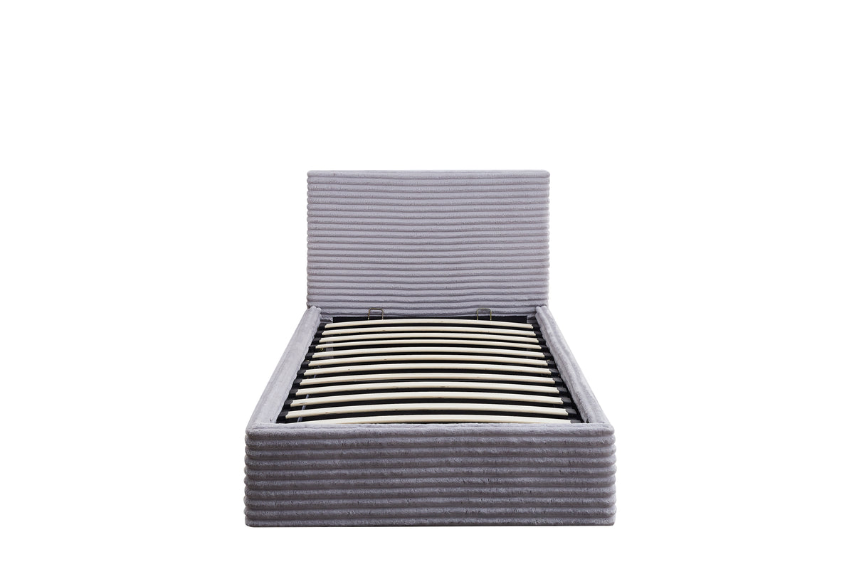 Lit Coffre Maia Cotele - 90x190, Gris