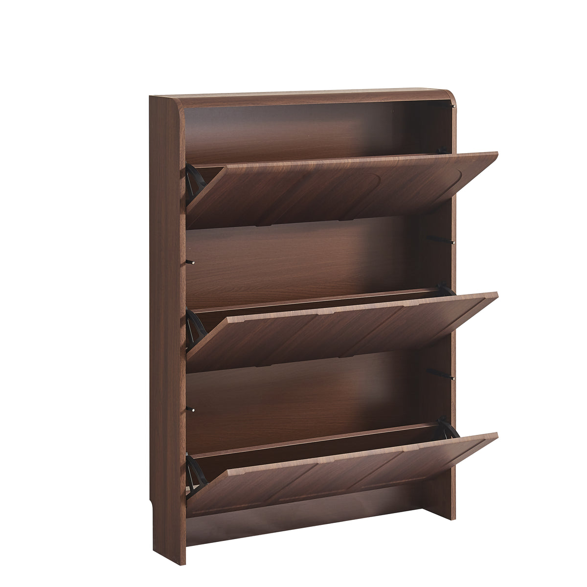 Meuble A Chaussures Beyrouth Mdf Effet Noyer 112X80X17Cm