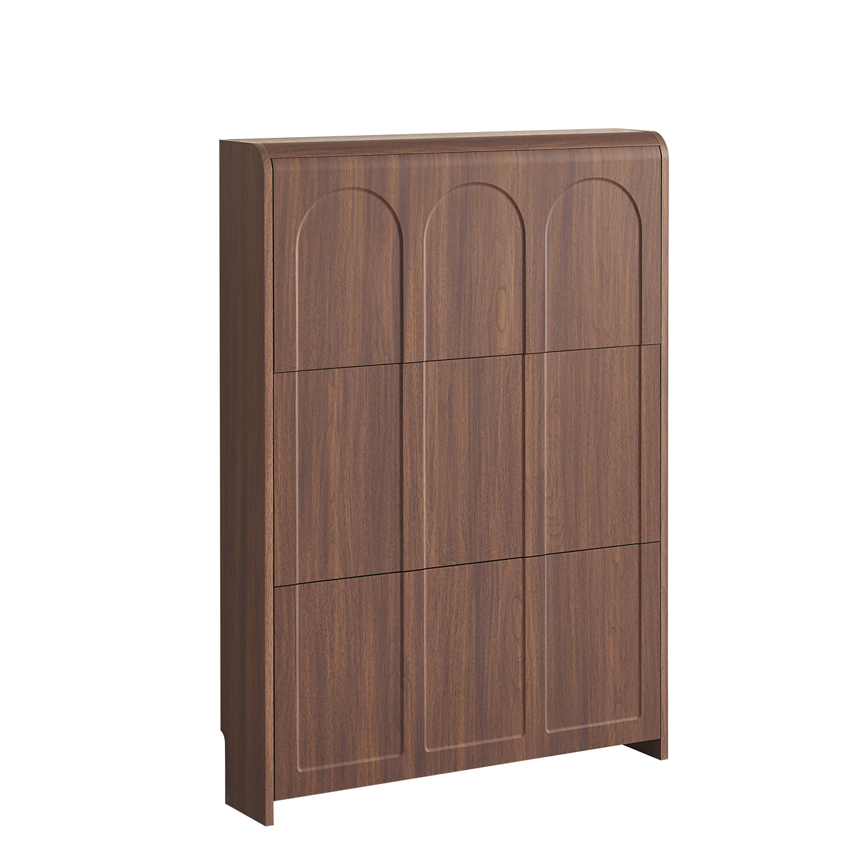 Meuble A Chaussures Beyrouth Mdf Effet Noyer 112X80X17Cm