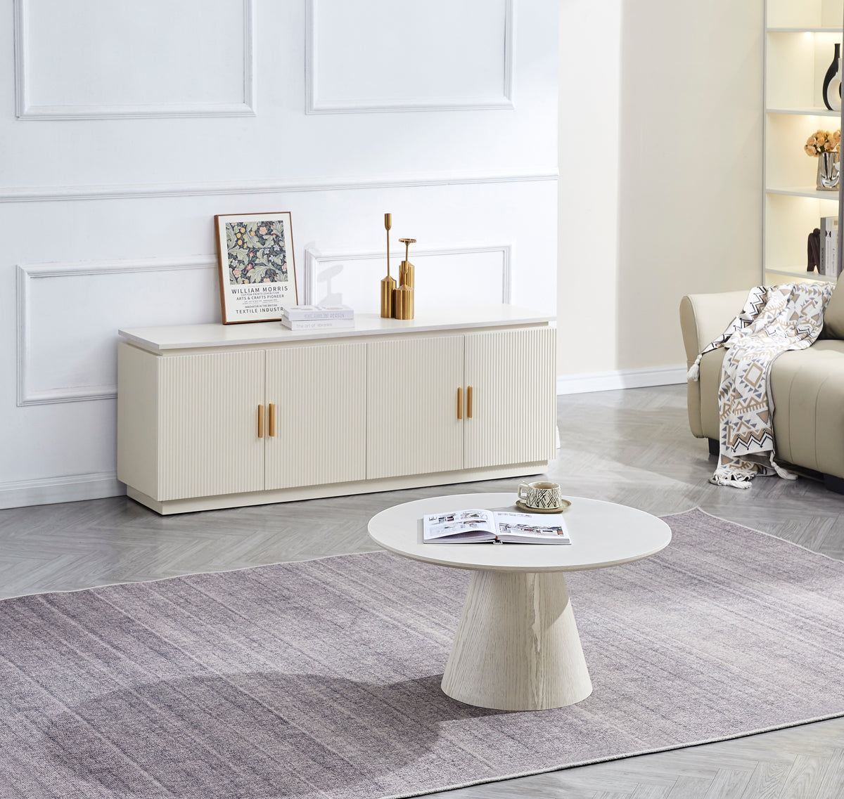 Meuble Tv Baieta Blanc 160X40X60Cm